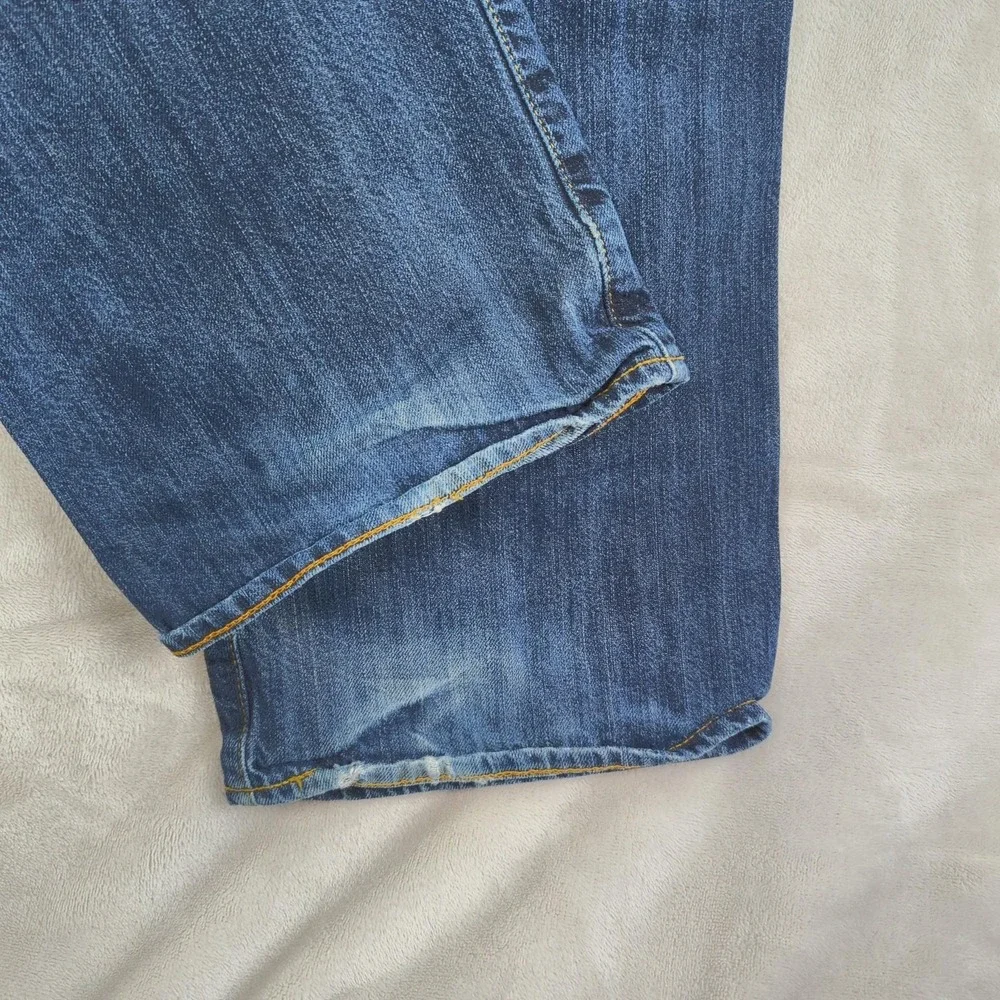 Big Star 1974 Union Jeans Mens 36x32 Blue Regular Straight Distressed‎ Denim